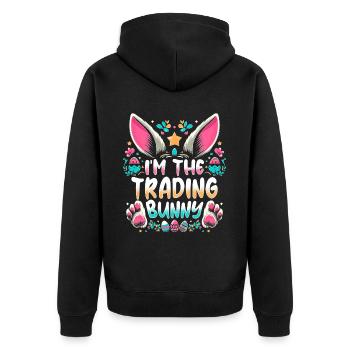 Je suis le lapin commercial - Veste à capuche bio Premium Unisexe - noir - Dos - Nico (187cm)
