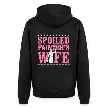 House Painter Decorator Wife - Unisex Premium Bio Zip Hoodie - Schwarz - Hinten - Nico (187cm)
