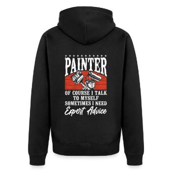 House Painter Decorator Painter Of - Unisex Premium Organic Zip Hoodie - black - Back - Nico (187cm)