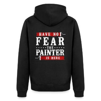 Peintre en bâtiment décorateur n’ont pas - Veste à capuche bio Premium Unisexe - noir - Dos - Nico (187cm)