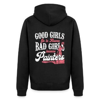 House Painter Decorator Female - Unisex Premium Organic Zip Hoodie - black - Back - Nico (187cm)