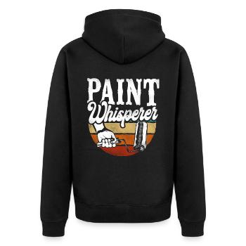 House Painter Decorator The Paint - Unisex Premium Bio Zip Hoodie - Schwarz - Hinten - Nico (187cm)