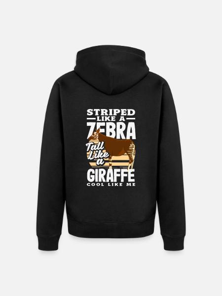 Funny zookeeper okapi lover - Unisex Premium Organic Zip Hoodie - black