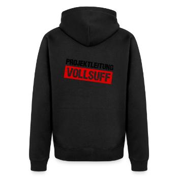 Bier Saufen Shirt Damen Herren Feiern Partnerlook - Unisex Premium Bio Zip Hoodie - Schwarz - Hinten - Nico (187cm)