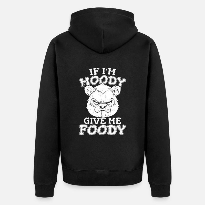 Big Panda Panda Ours Drôle - Veste à capuche bio Premium Unisexe - noir