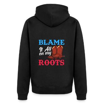 Country Music Countrymusic Geschenk - Unisex Premium Bio Zip Hoodie - Schwarz - Hinten - Nico (187cm)