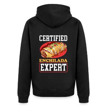 Enchilada Food Mexican Enchiladas Gift - Unisex Premium Organic Zip Hoodie - black - Back - Nico (187cm)