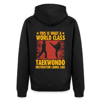 C’est ce qu’est un instructeur de taekwondo de classe mondiale - Veste à capuche bio Premium Unisexe - noir - Dos - Nico (187cm)