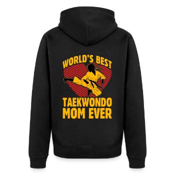 La meilleure maman taekwondo du monde - Veste à capuche bio Premium Unisexe - noir - Dos - Nico (187cm)
