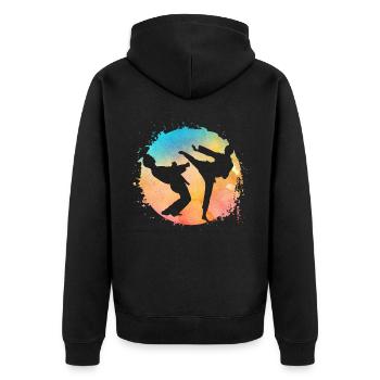 Taekwondo - Veste à capuche bio Premium Unisexe - noir - Dos - Nico (187cm)