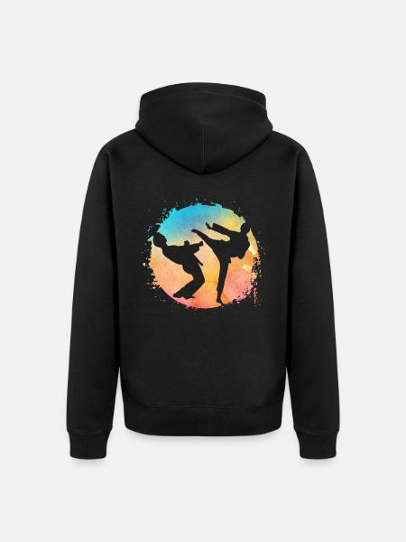 Taekwondo - Unisex Premium Organic Zip Hoodie - black