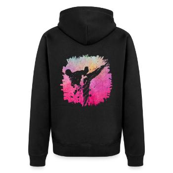 Taekwondo - Veste à capuche bio Premium Unisexe - noir - Dos - Nico (187cm)
