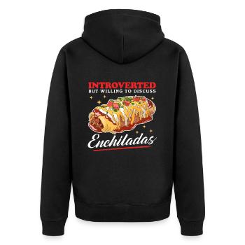 Enchilada Lover | Food Enchiladas Gift - Unisex Premium Organic Zip Hoodie - black - Back - Nico (187cm)