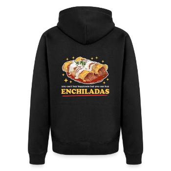 Enchiladas Lover Food Enchilada Gift - Unisex Premium Organic Zip Hoodie - black - Back - Nico (187cm)