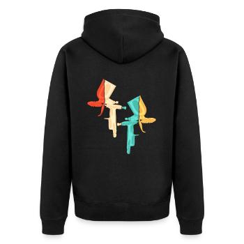Rétro Voiture Spray Automobile Véhicule Peinture De Voiture - Veste à capuche bio Premium Unisexe - noir - Dos - Nico (187cm)