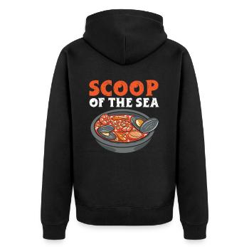 Cioppino Lover Foodie Nourriture Mer Américaine - Veste à capuche bio Premium Unisexe - noir - Dos - Nico (187cm)