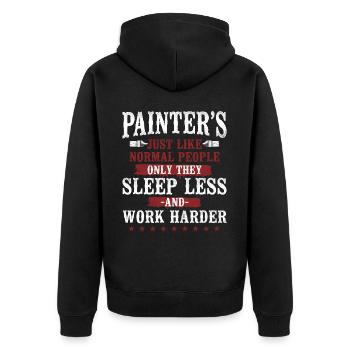 House Painter Decorator Painters - Unisex Premium Organic Zip Hoodie - black - Back - Nico (187cm)