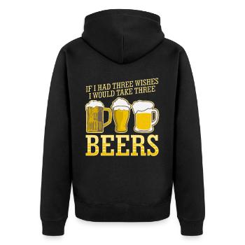 Bière Home Brasserie Brassage de bière artisanale - Veste à capuche bio Premium Unisexe - noir - Dos - Nico (187cm)
