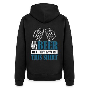 Beer Brewing Home Brewery - Unisex Premium Organic Zip Hoodie - black - Back - Nico (187cm)