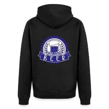 Bière Artisanale Brasserie à domicile Brassage de bière - Veste à capuche bio Premium Unisexe - noir - Dos - Nico (187cm)