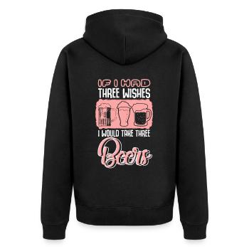 Bière artisanale Brasserie à domicile Brassage de bière - Veste à capuche bio Premium Unisexe - noir - Dos - Nico (187cm)