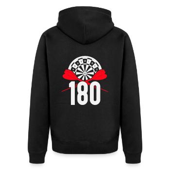 Fléchettes Jeu de fléchettes drôle Fléchettes 180 Joueurs de fléchettes - Veste à capuche bio Premium Unisexe - noir - Dos - Nico (187cm)