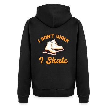 Je ne cours pas, je skate - Veste à capuche bio Premium Unisexe - noir - Dos - Nico (187cm)