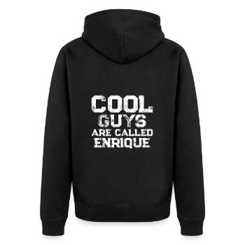 Les mecs cool s’appellent Enrique - Veste à capuche bio Premium Unisexe - noir - Dos - Nico (187cm)