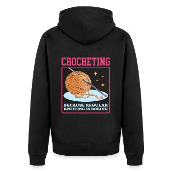 Crochet crochet cadeau - Veste à capuche bio Premium Unisexe - noir - Dos - Nico (187cm)