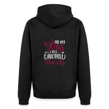 Divorce - Veste à capuche bio Premium Unisexe - noir - Dos - Nico (187cm)