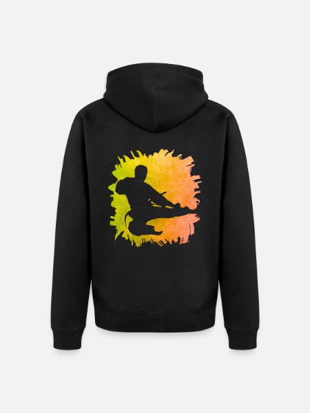 Taekwondo - Unisex Premium Organic Zip Hoodie - black