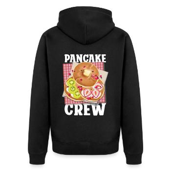 Pancake Lover Kids Pancake Crew - Unisex Premium Bio Zip Hoodie - Schwarz - Hinten - Nico (187cm)