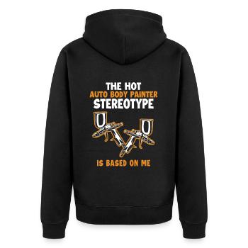 Stereotype is Based On Me Vehicle Car Spray Car - Unisex Premium Organic Zip Hoodie - black - Back - Nico (187cm)