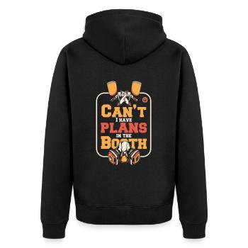 Ich habe Pläne in der Kabine Automobilfahrzeug Auto - Unisex Premium Bio Zip Hoodie - Schwarz - Hinten - Nico (187cm)
