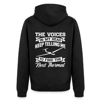 Glider - Unisex Premium Organic Zip Hoodie - black - Back - Nico (187cm)