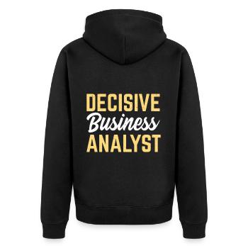 Business Administration Business Administration Office - Unisex Premium Organic Zip Hoodie - black - Back - Nico (187cm)
