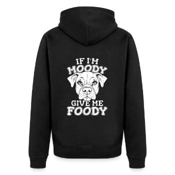 Beagle Drôle Si Je Suis De Mauvaise Humeur Donnez-Moi Gourmand - Veste à capuche bio Premium Unisexe - noir - Dos - Nico (187cm)