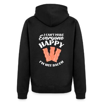 Bacon Bonheur Viande - Veste à capuche bio Premium Unisexe - noir - Dos - Nico (187cm)