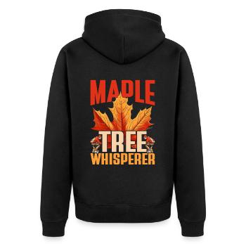 Sirop d’érable érable arbre Whisperer - Veste à capuche bio Premium Unisexe - noir - Dos - Nico (187cm)
