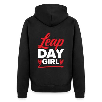 Happy Birthday Schaltjahr 29. Februar Schalttag - Unisex Premium Bio Zip Hoodie - Schwarz - Hinten - Nico (187cm)