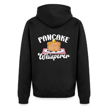 Pancake Lover Kids Pancake - Unisex Premium Organic Zip Hoodie - black - Back - Nico (187cm)