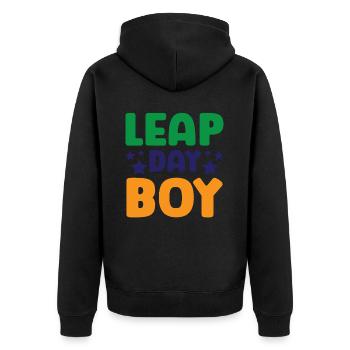 Happy Birthday Schaltjahr 29. Februar Schalttag - Unisex Premium Bio Zip Hoodie - Schwarz - Hinten - Nico (187cm)