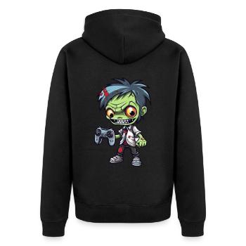 Mignon Zombie Joueur Gaming Zombie Lover - Veste à capuche bio Premium Unisexe - noir - Dos - Nico (187cm)