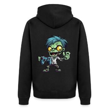 Mignon Zombie Joueur Gaming Zombie Lover - Veste à capuche bio Premium Unisexe - noir - Dos - Nico (187cm)