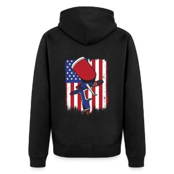 Véhicule Voiture Spray Automobile Carrosserie Peintre - Veste à capuche bio Premium Unisexe - noir - Dos - Nico (187cm)