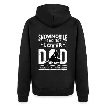 Snowmobile Racing Lover Dad The Idol Snowboarding - Unisex Premium Organic Zip Hoodie - black - Back - Nico (187cm)