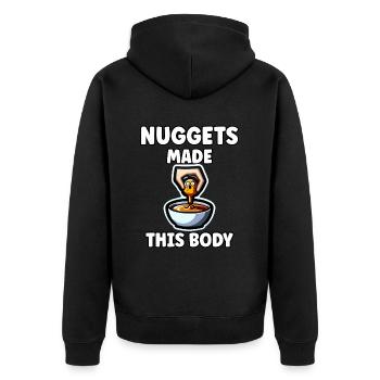 Chicken Nuggets Meme Chicken Nugget Quote - Unisex Premium Organic Zip Hoodie - black - Back - Nico (187cm)