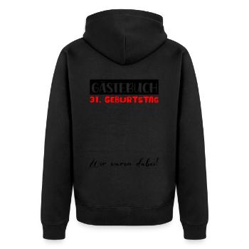 31 Birthday Gift Women's Decoration Men's Guestbook - Unisex Premium Organic Zip Hoodie - black - Back - Nico (187cm)