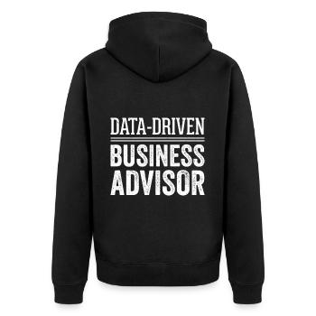Business Administration Business Administration Office - Unisex Premium Organic Zip Hoodie - black - Back - Nico (187cm)