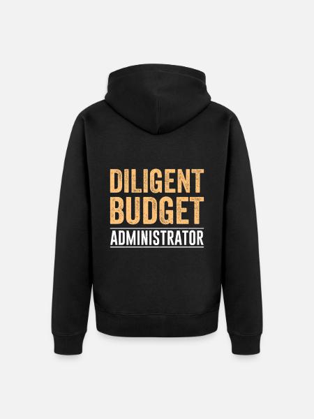 BWL Betriebswirtschaft Büro - Unisex Premium Bio Zip Hoodie - Schwarz